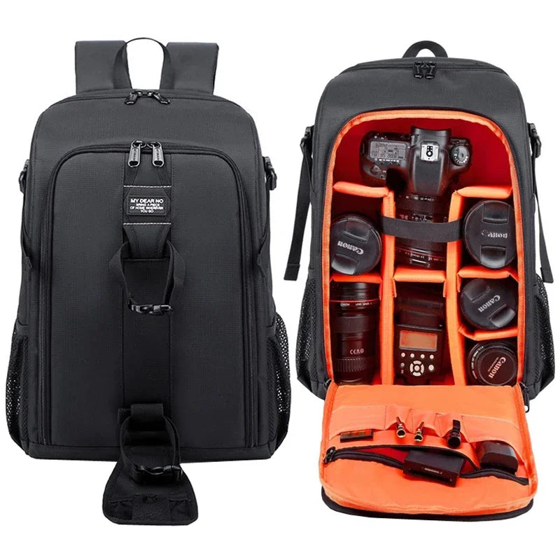Large Capacity Waterproof Camera Backpack – DSLR/Tripod Photo Bag with