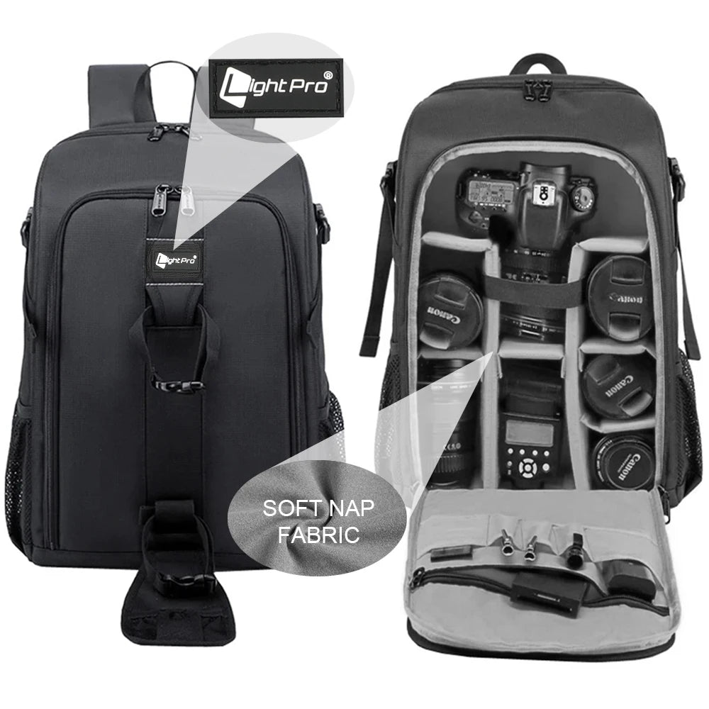 Laptop Bag Camera Backpack, Waterproof Camera Bag Photography Bag