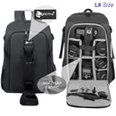 Large Waterproof Camera Backpack with Rain Cover & Tripod Bag – Fits DSLR, Mirrorless, Video Gear