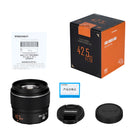 YONGNUO 42.5mm F1.7 Autofocus Lens for M4/3 Panasonic Olympus Mirrorless Camera