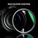 K&F CONCEPT UV Filter Lens MC Ultra Slim Multi-Coated Protection for 37–82mm Camera Lenses