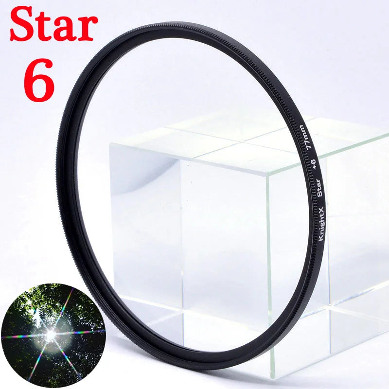 KnightX Star Line Camera Lens Filter 4 6 8 Star for Canon, Sony, Nikon DSLR – 52mm to 77mm