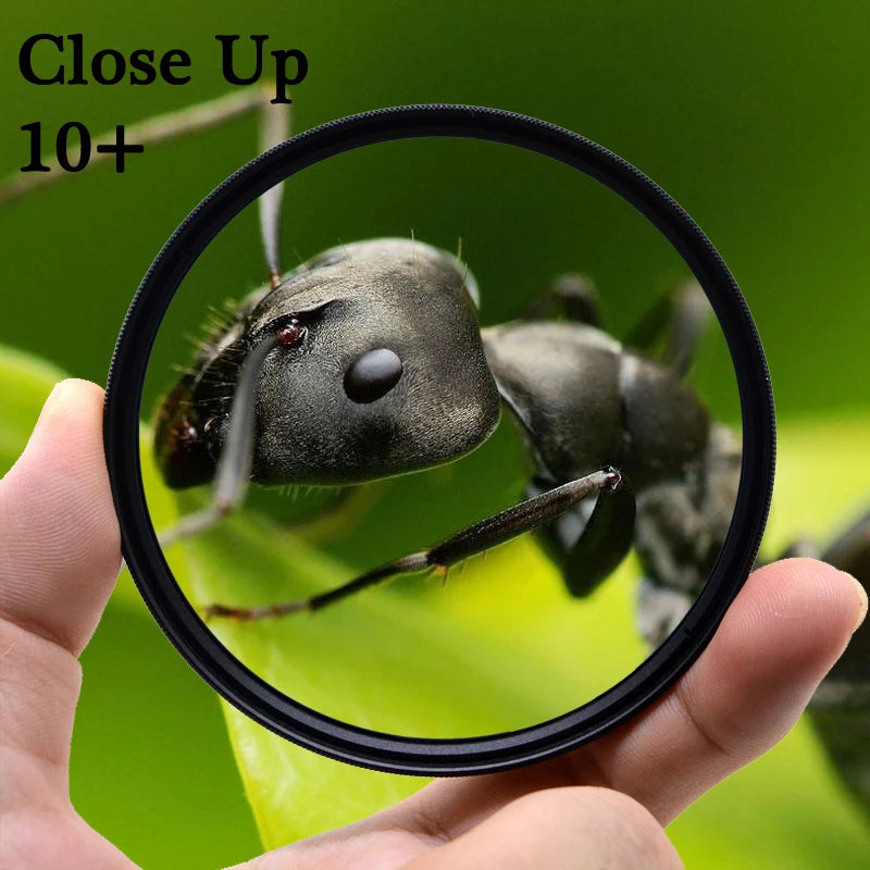 Macro Close-Up +10 Lens Filter for Canon Sony Nikon DSLR – 49mm to 77mm Thread Sizes