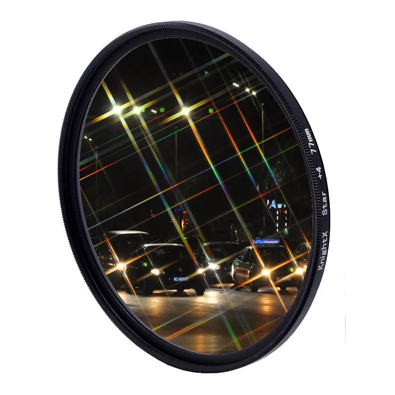 KnightX Star Line Camera Lens Filter 4 6 8 Star for Canon, Sony, Nikon DSLR – 52mm to 77mm