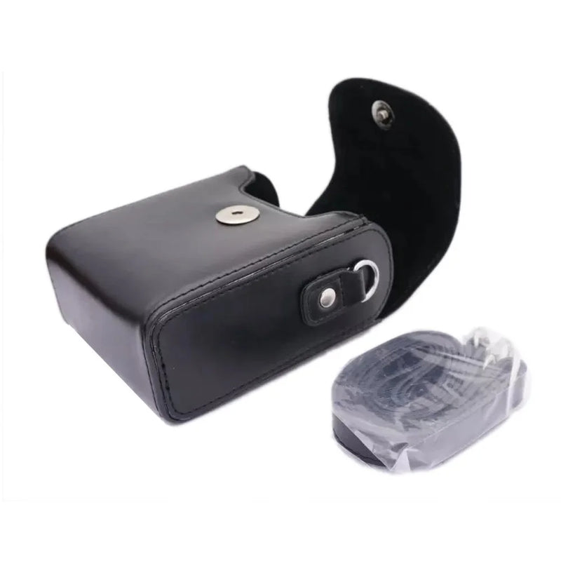 Ikacha PU Leather Camera Bag Case Cover for Sony DSC-RX100 – Protective Shoulder Bag