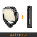 ULANZI Vijim VL66 Adjustable LED Video Light with 360° Rotation & Rechargeable Battery