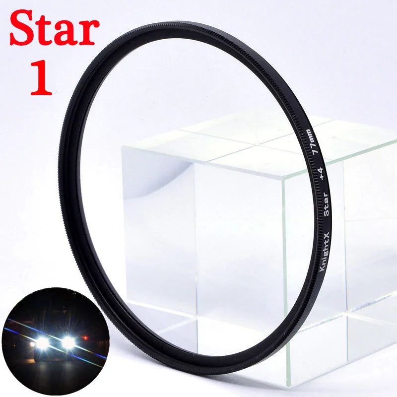 KnightX Star Line Camera Lens Filter 4 6 8 Star for Canon, Sony, Nikon DSLR – 52mm to 77mm