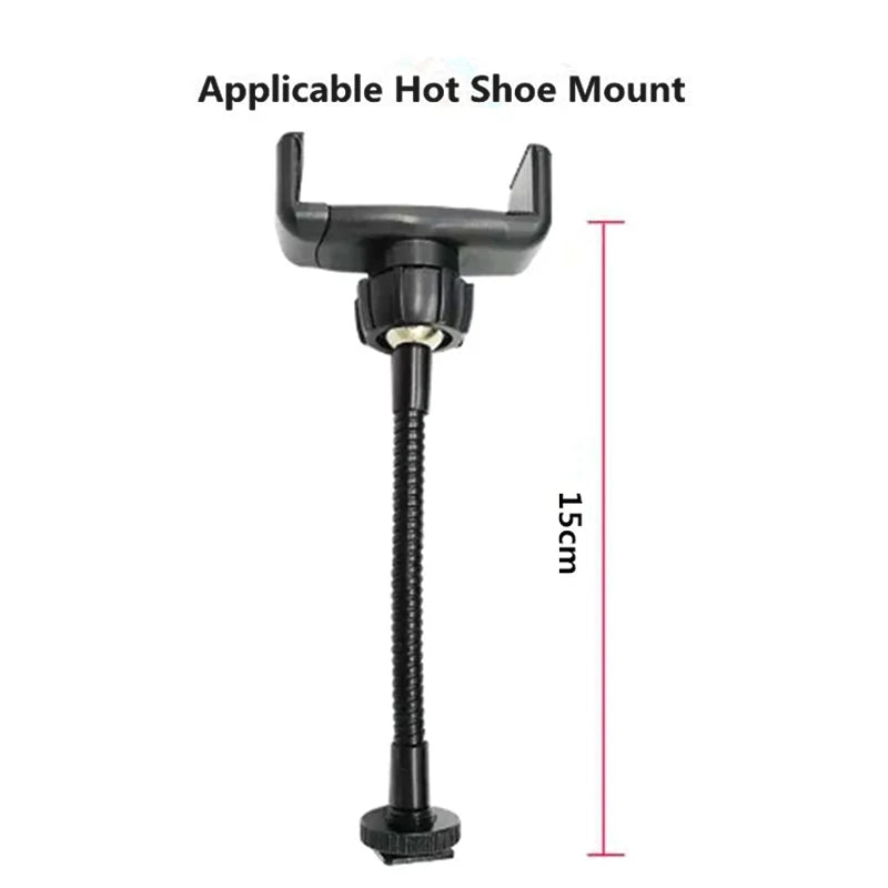 Flexible Hose Long Arm Phone Holder Clip for Ring Light – 360° Adjustable Mount Bracket