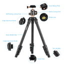 ANDOER Q160SA Camera Tripod with Panoramic Ball Head – Lightweight & Portable for DSLR & Cameras