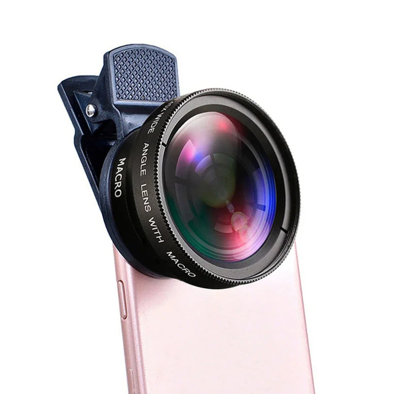 TIDOVE 2-in-1 37mm Wide-Angle & Macro HD Lens Clip – 0.45x 49UV Super Wide for iPhone & Smartphones