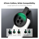 67mm Clip-On Phone Filter Set – ND2–32, CPL, 1/4 & 1/8 Black Pro Mist for Smartphone Cameras