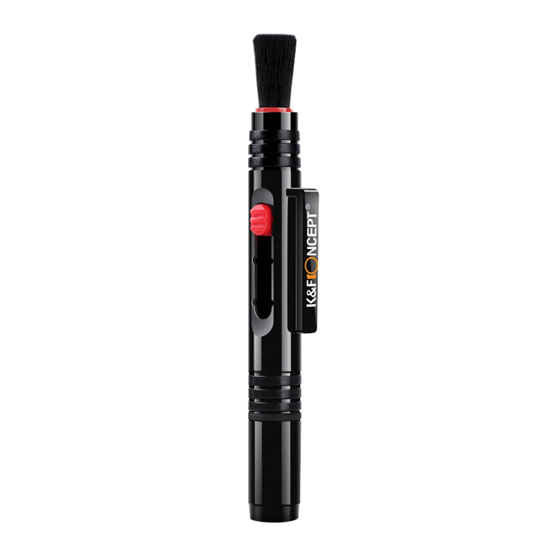 K&F Concept Retractable Lens Cleaning Pen – Soft Brush for Cameras, Filters, Sensors, and Screens