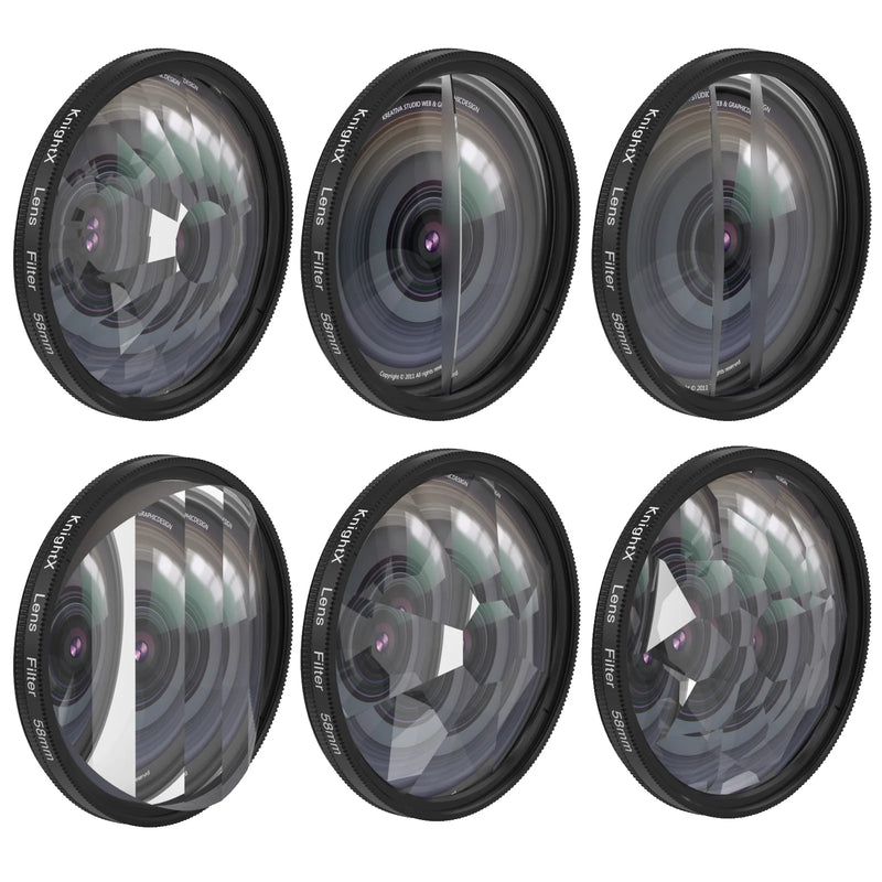 Kaleidoscope Prism Filter 49mm–77mm Glass Creative Lens Effect for DSLR Cameras & Phones