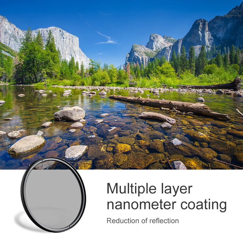 K&F CONCEPT MC CPL Circular Polariser Filter Ultra Slim Multi-Coated with Cleaning Cloth