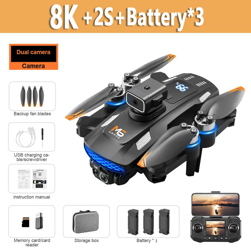 XIAOMI M6 8K Drone with Obstacle Avoidance – Brushless Motor Aerial Camera UAV