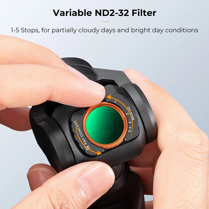 K&F Concept Magnetic ND2-32 ND32-512 Filter Kit – UV, CPL, Black Mist for DJI Osmo Pocket 3