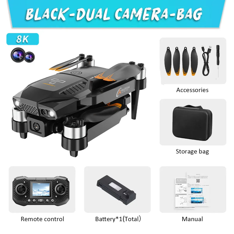 F198 F198 Drone Professional Dual Camera 1080P WIFI FPV HD Aerial Photograp