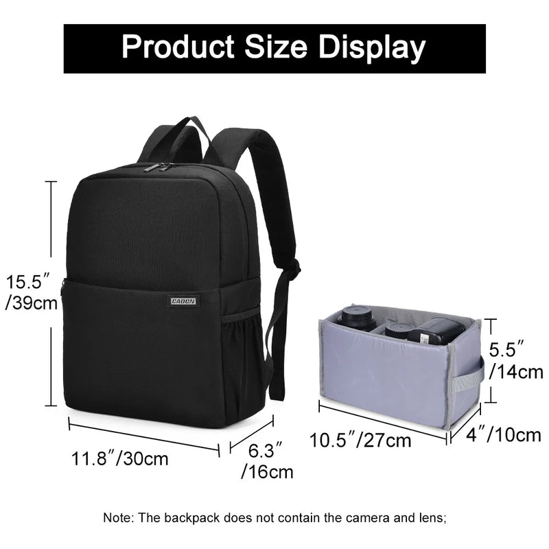 caden camera bag laptop backpack CADEN DSLR Camera Backpack – Wear-Resistant Bag for Canon, Nikon, Sony