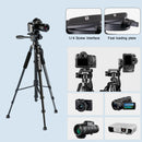 Aluminum Phone & Camera Tripod 140CM with Quick Mount Plate for DSLR, SLR & Smartphone