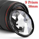 Kaleidoscope Prism Filter 49mm–77mm Glass Creative Lens Effect for DSLR Cameras & Phones