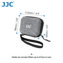 10-Pocket Hard Shell Filter Case for 67mm–95mm Circular Filters – Water Resistant Pouch