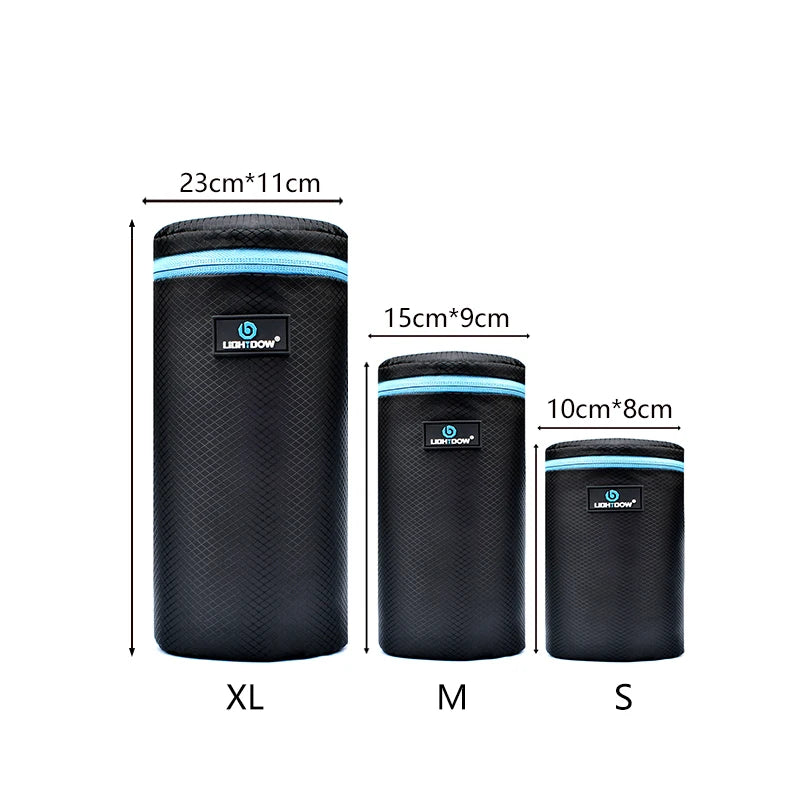 4-Piece Soft Neoprene Camera Lens Pouch Set – S/M/L/XL Protective Carry Cases