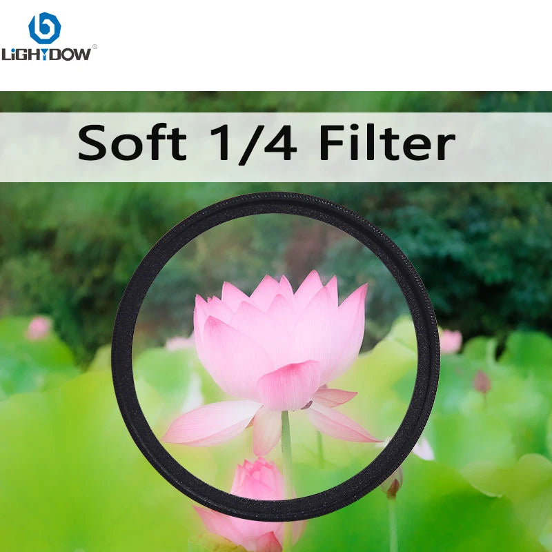 Lightdow 1/4 White Soft Lens Filter for Canon, Nikon, Sony – Portrait Photography (49mm-82mm)