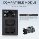 K&F CONCEPT NP-FW50 Battery Charger with LCD Display for Sony A7 A6000 A6400 A6500