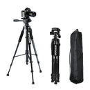 Aluminum Phone & Camera Tripod 140CM with Quick Mount Plate for DSLR, SLR & Smartphone