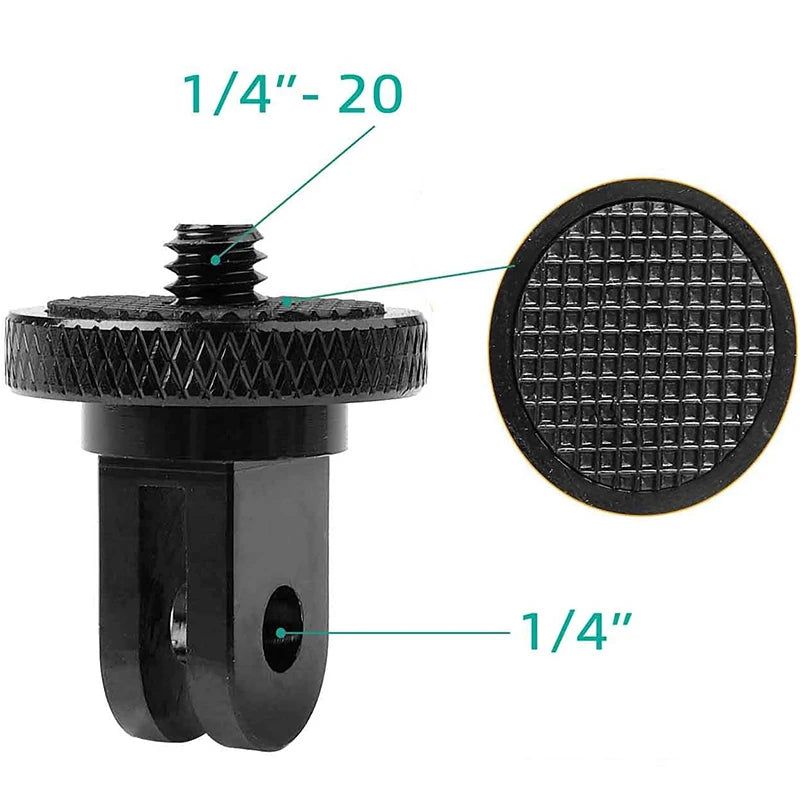 SZKOSTON 1/4 Inch Screw Tripod Adapter – 360° Rotating Mount for GoPro, Insta360, DJI