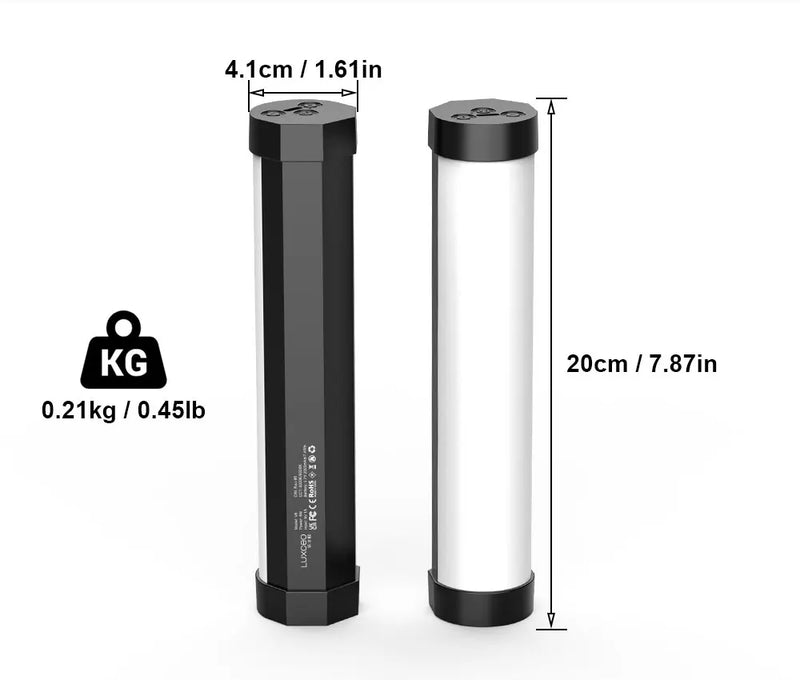 LUXCEO V8 Portable RGB Video Light 2000mAh Fill-in Lamp for Vlogging, YouTube, Selfies & Photo