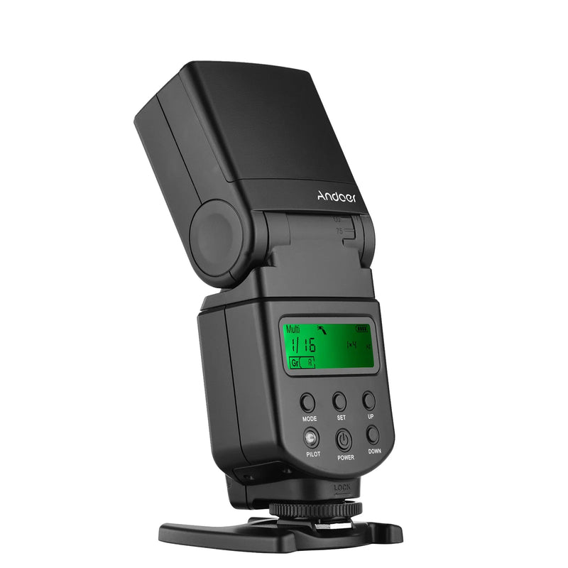 ANDOER GN40 Flash Speedlite – Adjustable LED Light for Canon, Nikon, Olympus & Pentax DSLR Cameras