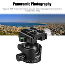 ANDOER H-35 Tripod Ball Head – 360° Panorama Ballhead Mount with U-Groove, 15kg Load Capacity
