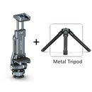 VRIG Aluminum Hot Shoe Phone Mount with Dual Cold Shoe & 360° Rotation for DSLR & Smartphones