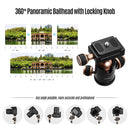ANDOER Q160SA Camera Tripod with Panoramic Ball Head – Lightweight & Portable for DSLR & Cameras