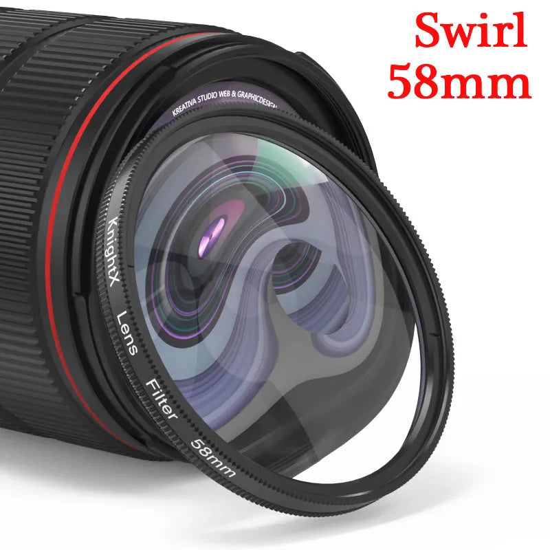Kaleidoscope Prism Filter 49mm–77mm Glass Creative Lens Effect for DSLR Cameras & Phones