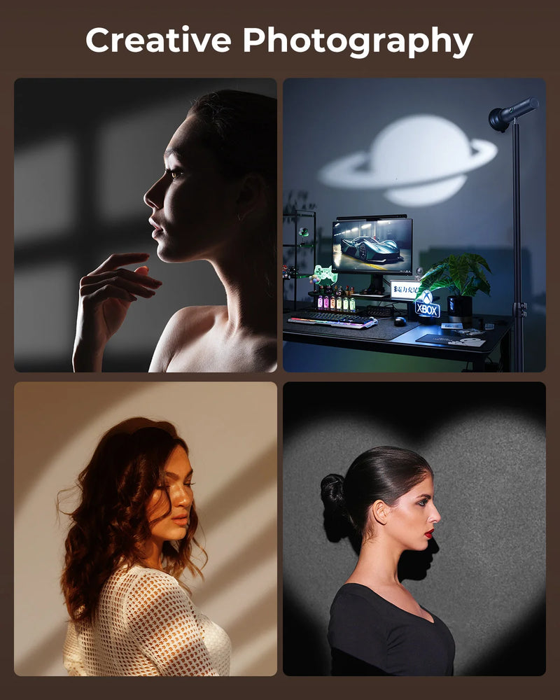 SmallRig RF 10C Focusable LED Video Light with Filters & Adjustable Color – 3H Runtime