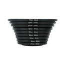 9pcs/18pcs Camera Lens Filter Step Up/Down Adapter Ring Set – 37mm-82mm for DSLR Cameras