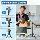 1.8m Bluetooth Selfie Stick Tripod with Remote & Ball Head for iPhone & Android Smartphones