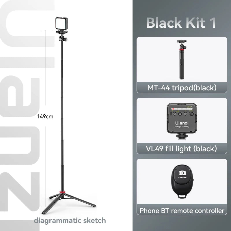 Mini LED Video Light 6W Rechargeable Fill Light with Cold Shoe Mount – 5500K for Vlogging