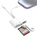 5-in-1 Lightning Type-C USB 3.0 SD TF Card Reader Adapter for iPhone MacBook Android