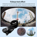 3-in-1 Fisheye, Wide-Angle & Macro Lens for iPhone, Xiaomi, Samsung – Clip-On Smartphone Camera Lens