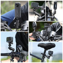 360° Rotating Handlebar Mount for Action Cameras with GoPro Adapter (8–35mm Pipes)