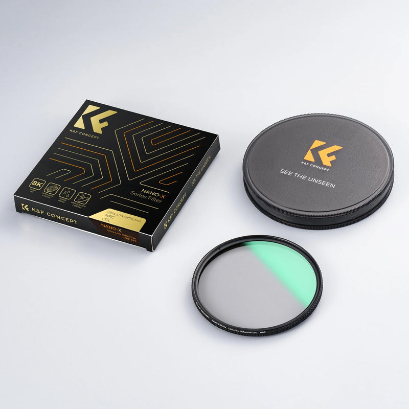 K&F CONCEPT CPL Filter Ultra-Low Reflection NANO-X Series 37mm–95mm