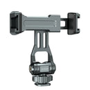 VRIG Aluminum Hot Shoe Phone Mount with Dual Cold Shoe & 360° Rotation for DSLR & Smartphones