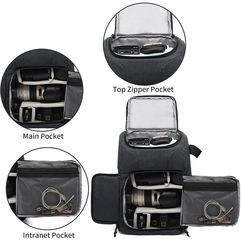 Waterproof Camera Backpack for DSLR Mirrorless with Laptop Tripod St