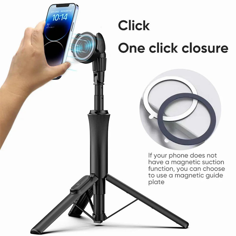 VRIG Magnetic Selfie Stick Tripod with Remote for MagSafe iPhone & Android Phones