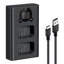 K&F CONCEPT NP-FW50 Battery Charger with LCD Display for Sony A7 A6000 A6400 A6500