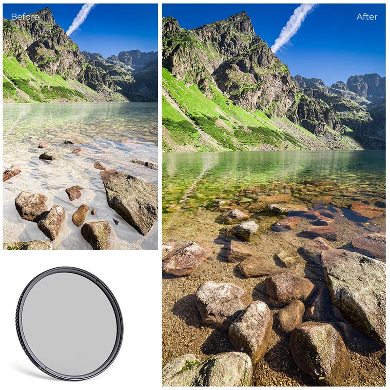 67mm Circular Polarizer Lens Filter – C Series CPL Blue Coated for DSLR Camera Lenses