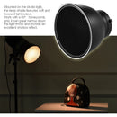 7" Reflector Diffuser Lamp Shade with 60° Honeycomb Grid for Bowens Mount Studio Strobe Flash